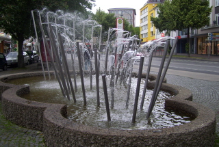 Foto vom Springbrunnen in der Kurhausstraße in Aachen