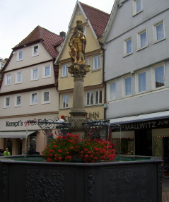 Foto vom Marktbrunnen in Aalen