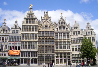 Foto der Gildeh&auml;user in Antwerpen am Grote Markt
