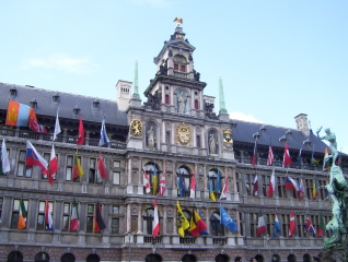 Foto vom Rathaus in Antwerpen