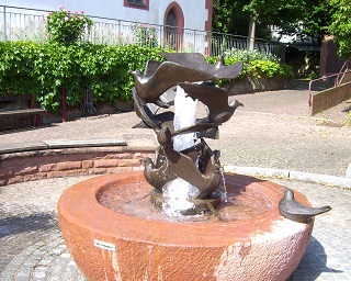 Foto vom Möwenbrunnen in Aschaffenburg
