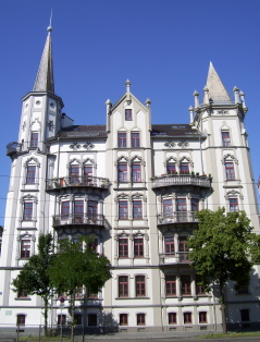 Foto der Gollwitzerhäuser in der Volkhartstr. 14 bis 16