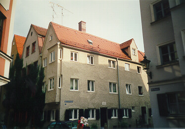 Foto vom schmalsten Haus in Augsburg