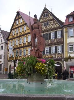Foto vom Marktbrunnen in Bad Mergentheim