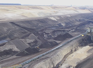 Foto vom Braunkohleabbau im Tagebau