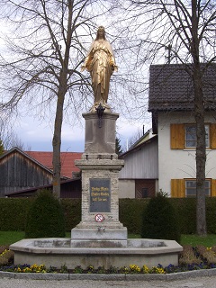 Foto vom Marienbrunnen in Oberalting