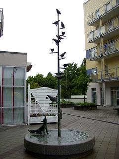 Foto vom Brunnen vor dem Seniorenheim in Stadtbergen