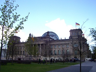 Foto vom Reichstag in Berlin während der Stadtrundfahrt