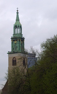 Foto vom Turm der Marienkirche in Berlin
