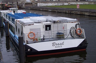 Foto von unserem Spreerundfahrtschiff in Berlin