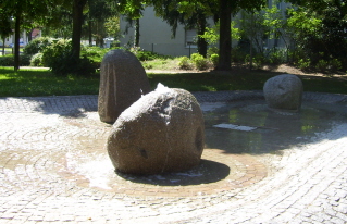 Foto vom Brunnen auf dem Stephansplatz in Darmstadt