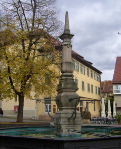 Foto vom Krautmarktbrunnen in Esslingen