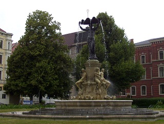 Foto vom Brunnen Muschelminna in Görlitz