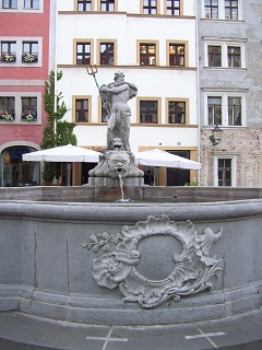 Foto vom Neptunbrunnen in Görlitz