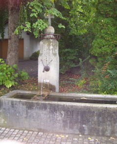 Foto vom Steinkreuzbrunnen in Ellhofen