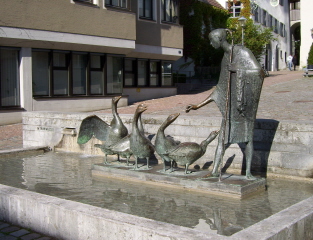 Foto vom Gänsbühlbrunnen in Leutkirch