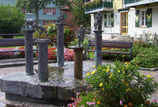 Foto vom Kneippbrunnen in Scheidegg