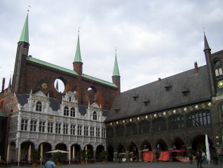 Foto vom Rathaus in Lübeck