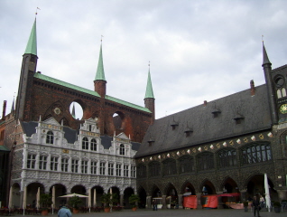 Foto vom Rathaus in L&uuml;beck
