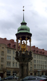Foto vom Denkmal Goldener Reiter in Magdeburg