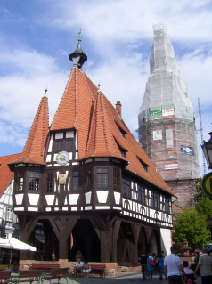Foto vom historischen Rathaus in Michelstadt