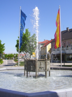 Foto vom Europabrunnen in Mindelheim