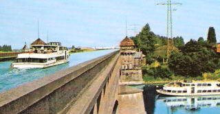 Foto der Kreuzung Weser/Mittellandkanal