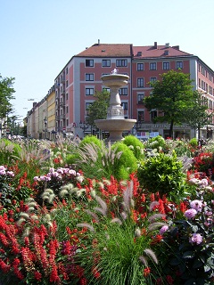 Foto vom Gärtnerplatzbrunnen in München