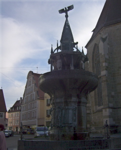 Foto vom Kriegerbrunnen in Nördlingen