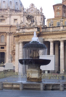 Foto vom Brunnen auf dem Petersplatz