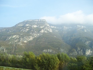 Foto der Südtiroler Berge auf der Rückfahrt