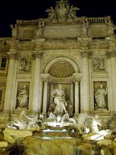 Foto vom Trevibrunnen in Rom