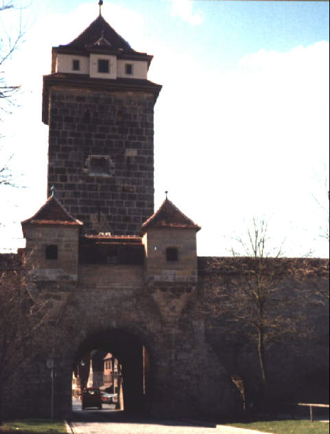 Foto vom Galgentor in Rotenburg ob der Tauber