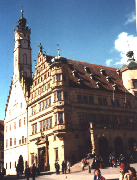 Foto vom Rathaus in Rothenburg ob der Tauber