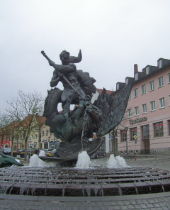 Foto vom Georgsbrunnen in Burglengenfeld