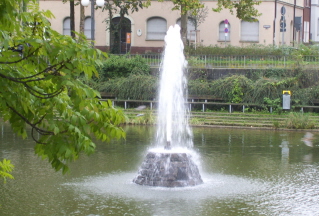 Foto vom Springbrunnen im Feuersee in Stuttgart