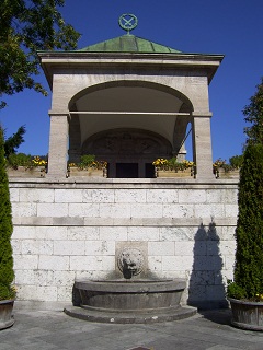 Foto vom Löwenbrunnen in Tegernsee