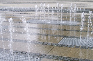 Foto der Wasserfontänen in Reichenberg