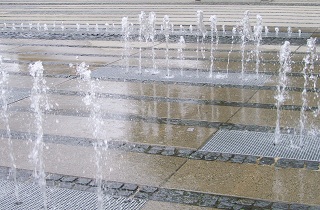 Foto der Wasserfontänen in Reichenberg