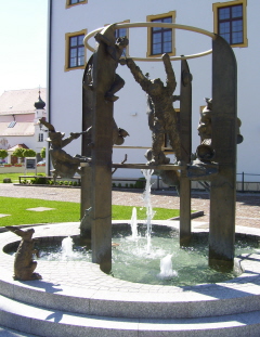 Foto vom Sieben-Schwaben-Brunnen in Türkheim
