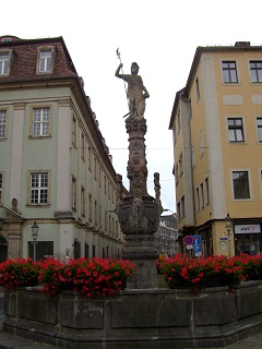 Foto vom Rolandsbrunnen in Zittau