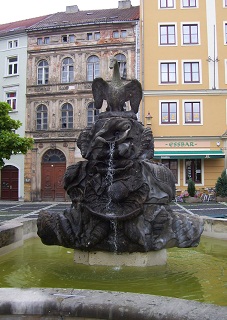 Foto vom Schwanenbrunnen in Zittau