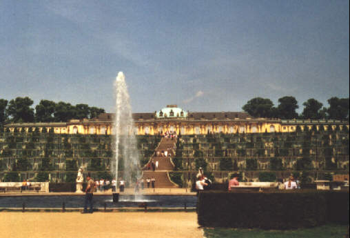 Foto vom Schloss Sanssouci in Potsdam
