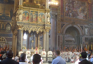 Foto von unserem Gottesdienst im Lateran