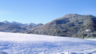 Foto der Schneelandschaft in Saulgrub
