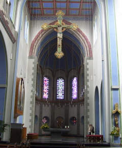 Foto vom Altar in St. Jakob in Aachen