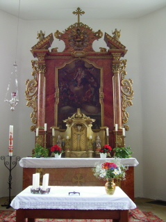 Foto vom Altar in St. Florian in Stetten