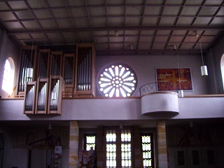Foto der Orgelempore in Heiligste Dreifaltigkeit in Altdorf