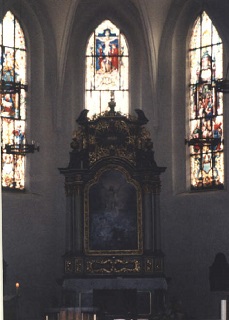 Foto vom Altar in St. Laurentius in Altdorf