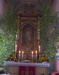 Foto vom Altar in St. Wendelin in Lehengütingen